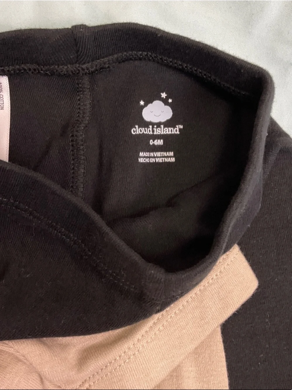 cloud island Two-Pack Joggers in Black & Beige